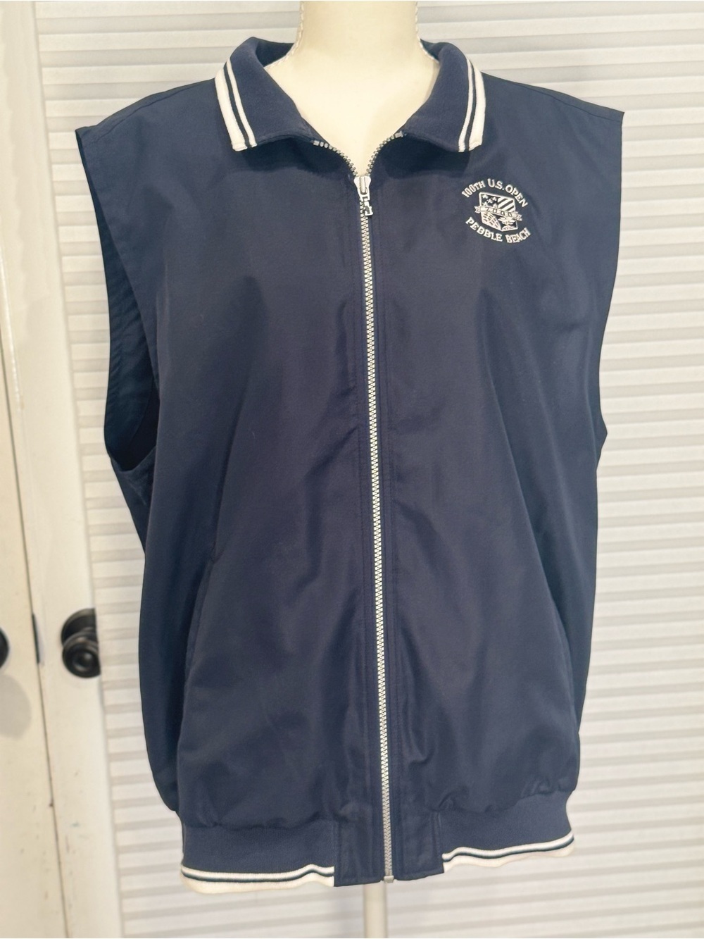 Vintage 2000 U.S. Open Pebble Beach Cutter & Buck Golf Vest Tiger Woods Win 1144